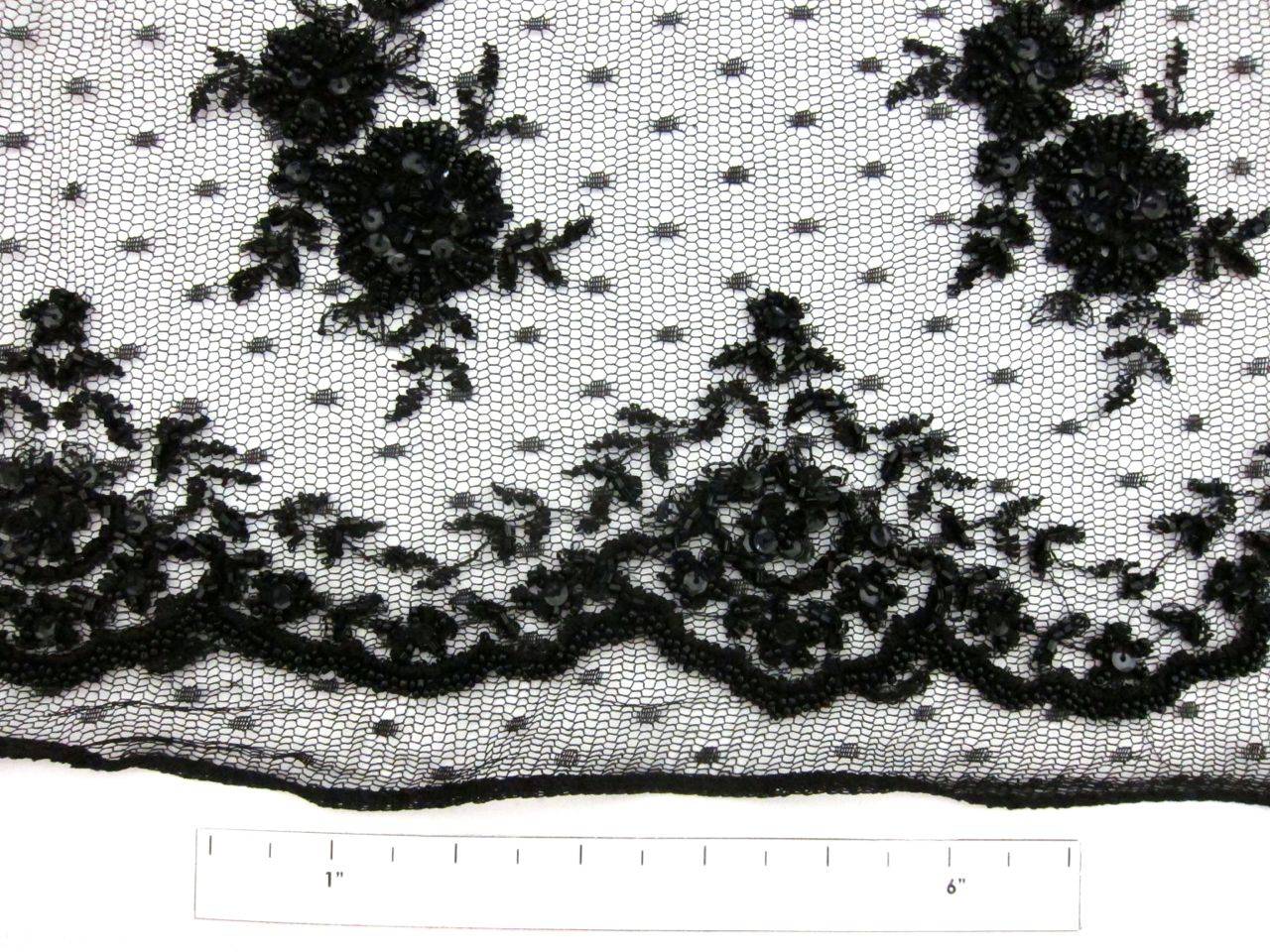 REDUCED Beaded and Embroidered Point D'Esprit1