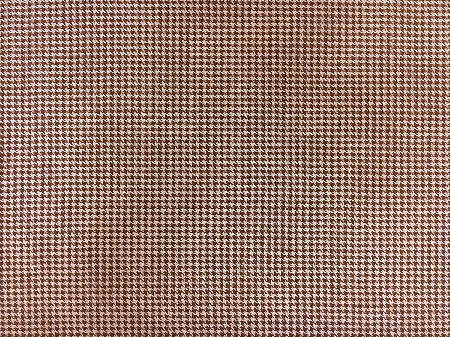 Italian Superfine Wool and Silk Houndstooth in Chocolate0