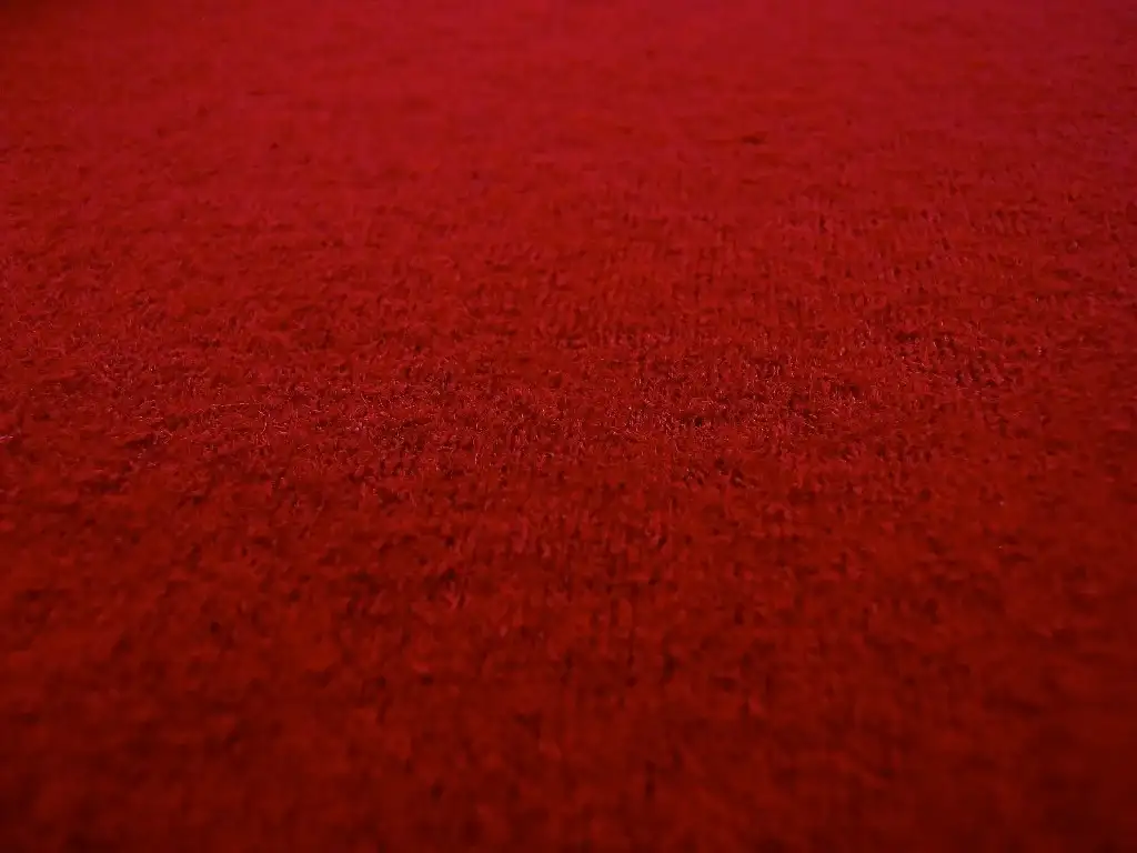 Boiled Wool Blend Knit in Red