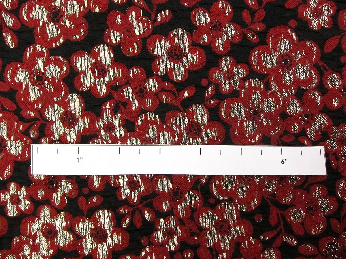 Polyester and Silk Blend Metallic Brocade2