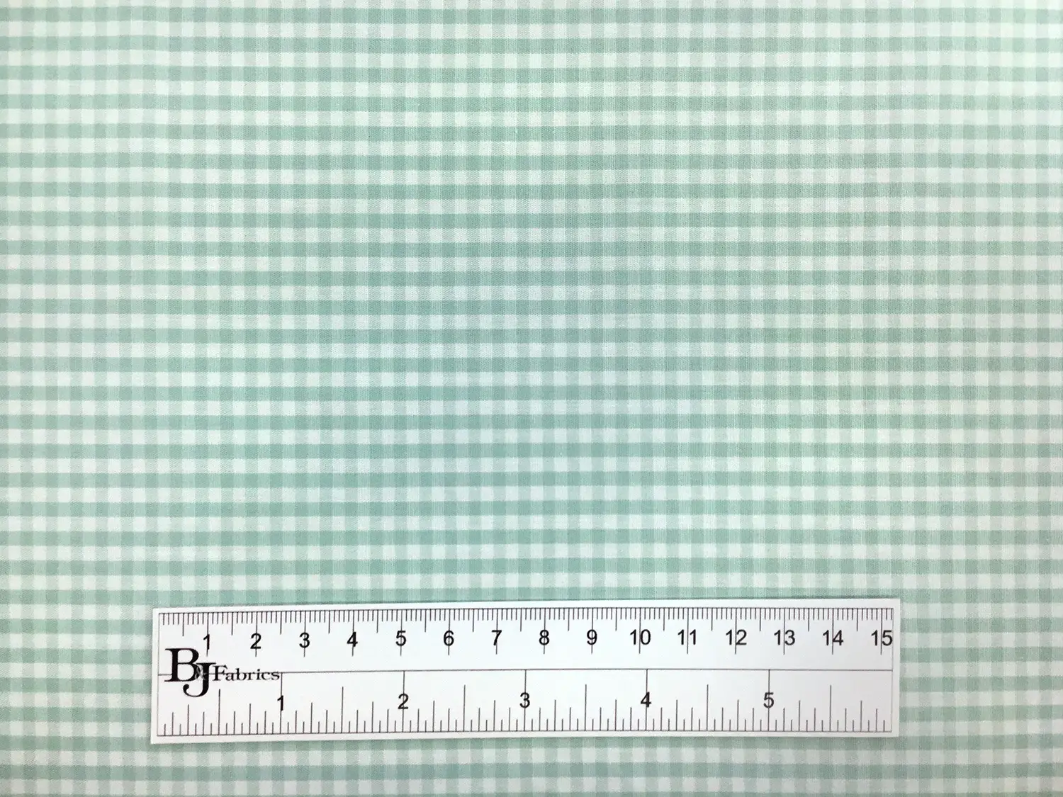 1/8" Cotton Gingham in Seafoam3