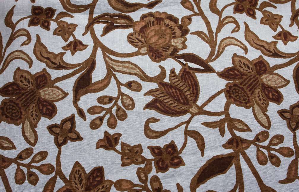 Linen Upholstery Floral Print0