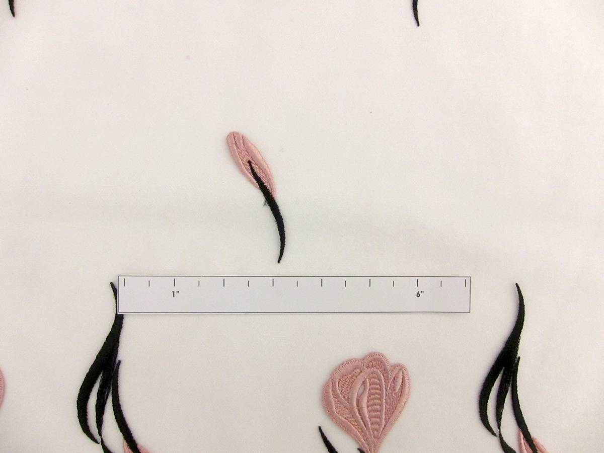 3D Flowers on Embroidered Tulle3