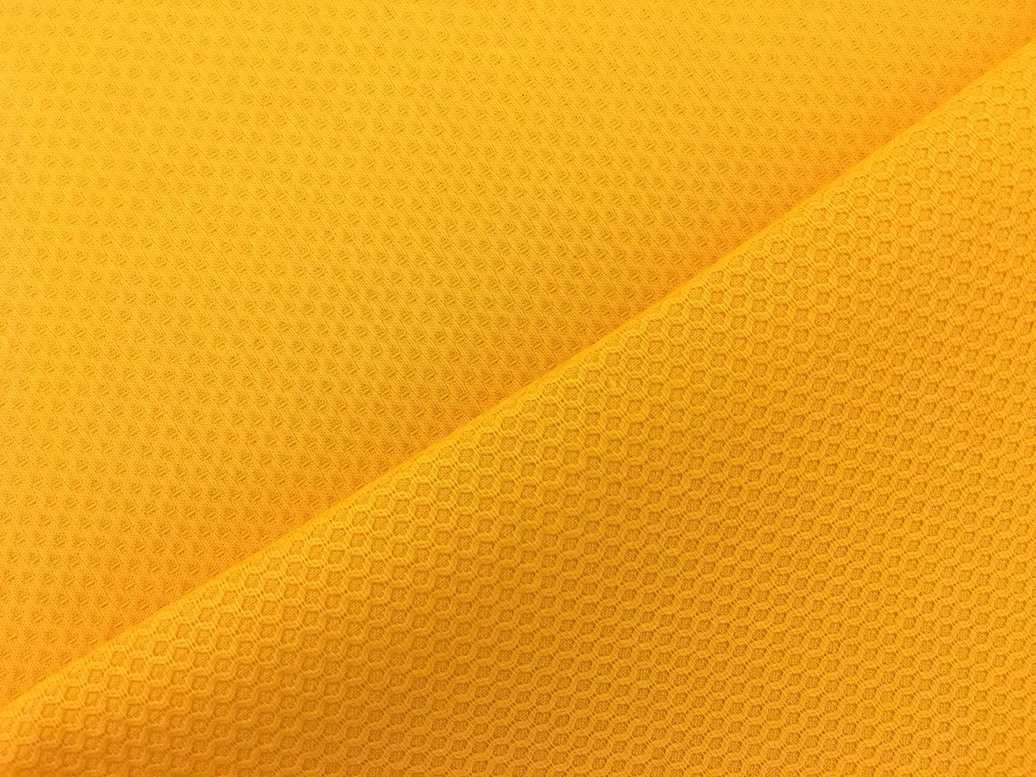 Italian Cotton Lycra Pique in Sunglow1