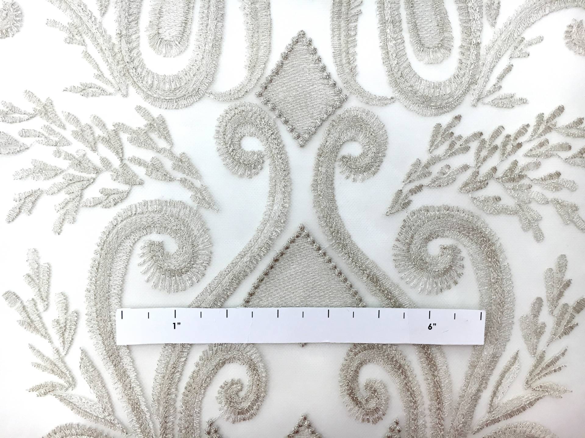 Silver Metallic Embroidered Tulle2