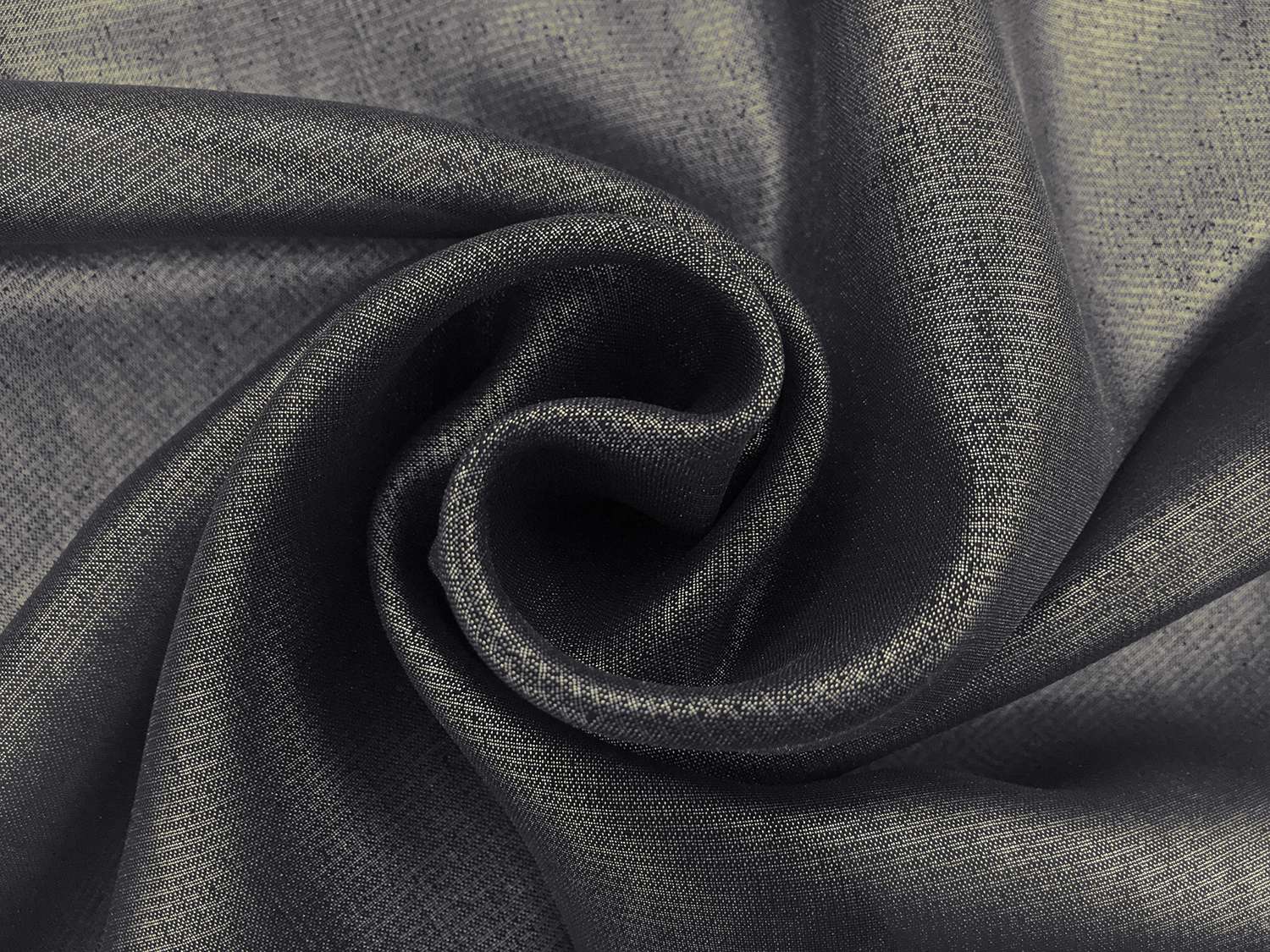 Microfiber Silver Metallic Chiffon in Midnight Navy