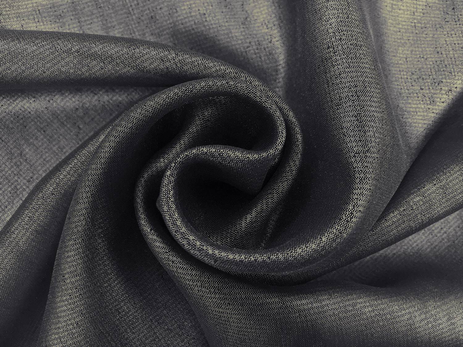 Microfiber Silver Metallic Chiffon in Midnight Navy0