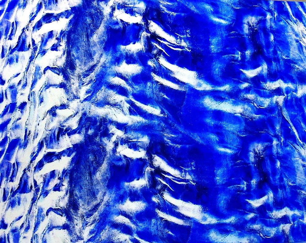 Liquid Look Painted Silk Blend Twill0