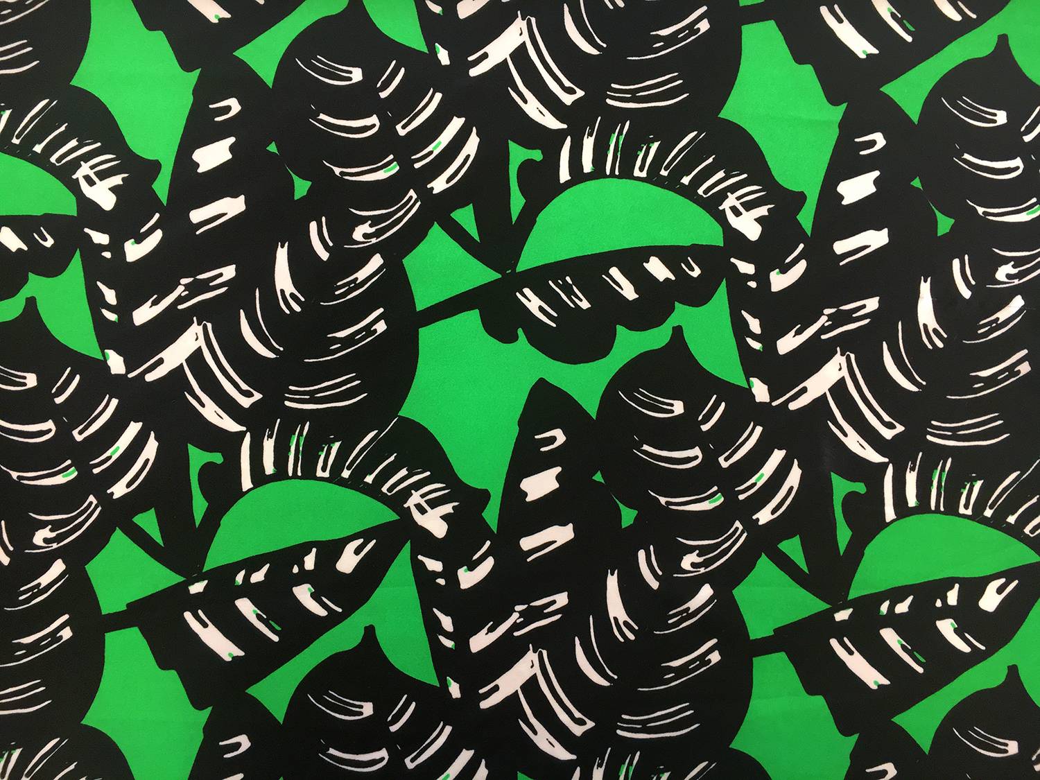 Poly Double Georgette Leaves Print0