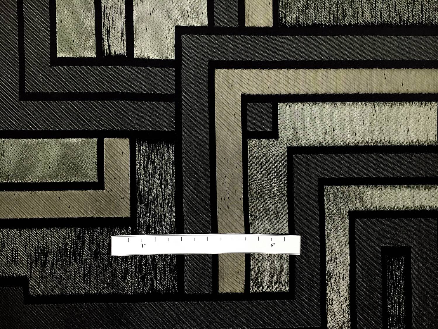 Metallic Geometric Jacquard Brocade in Gunmetal1