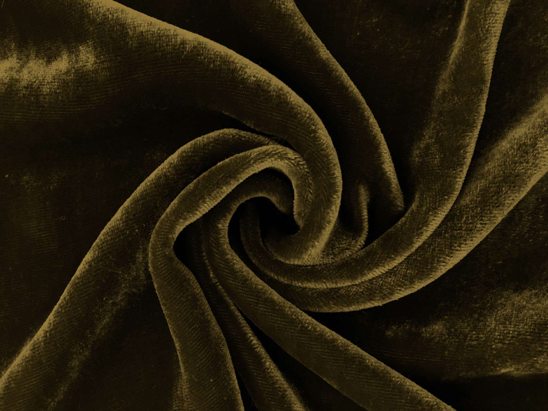 Silk and Rayon Velvet in Dark Olive