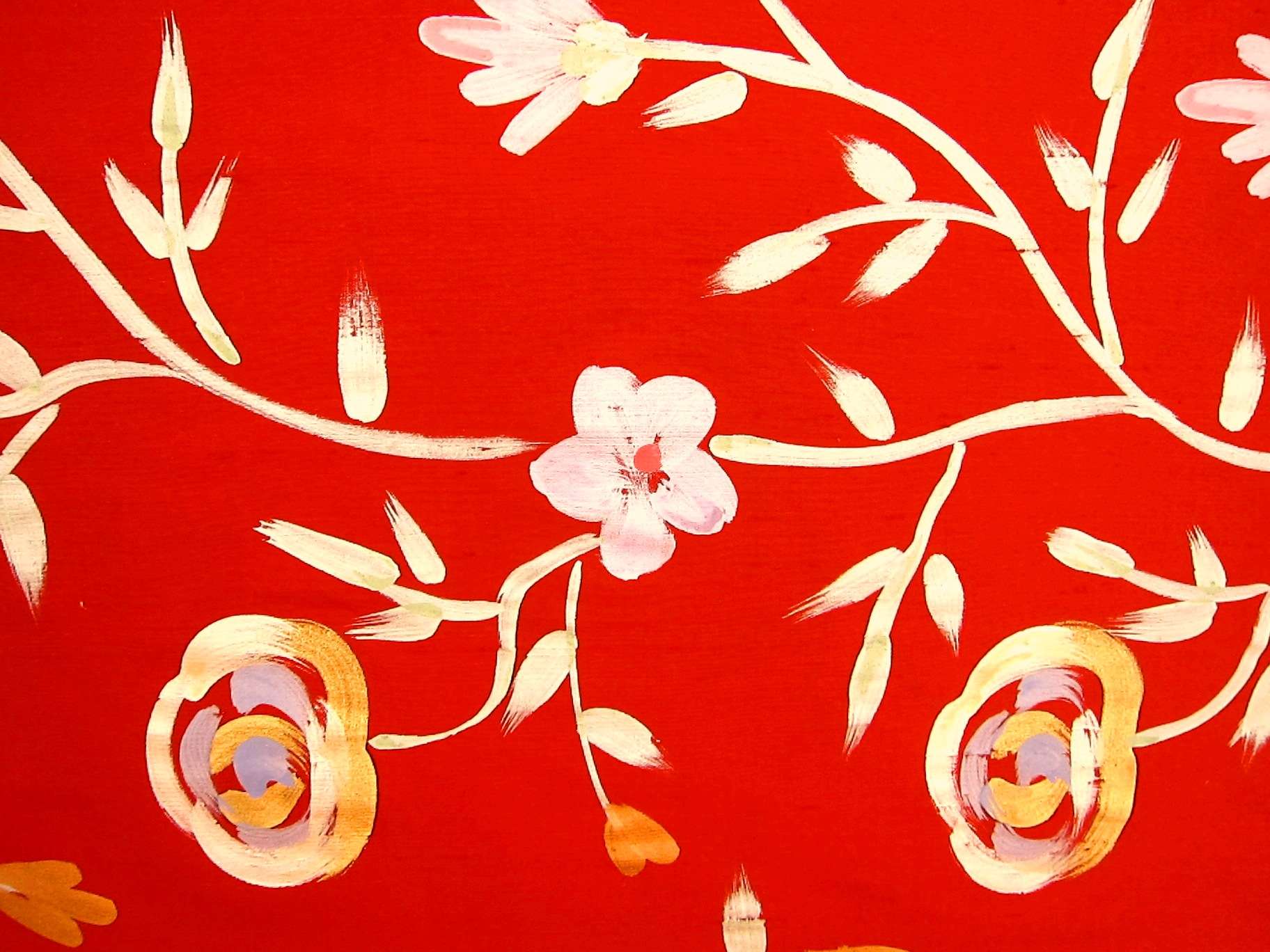 100% Silk Printed Shantung0