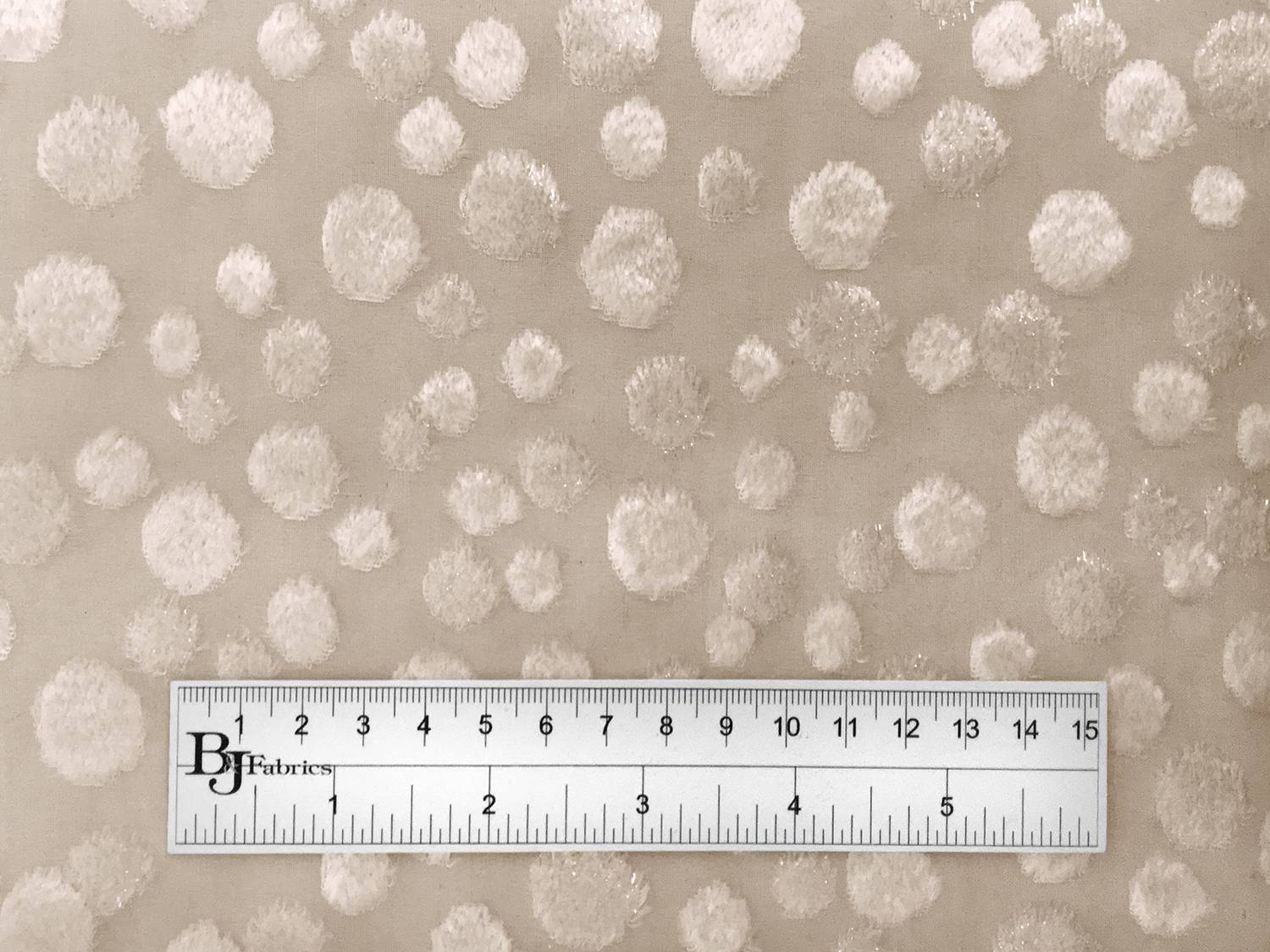 Silk Lurex Burn-Out Velvet Dots in Ivory 3