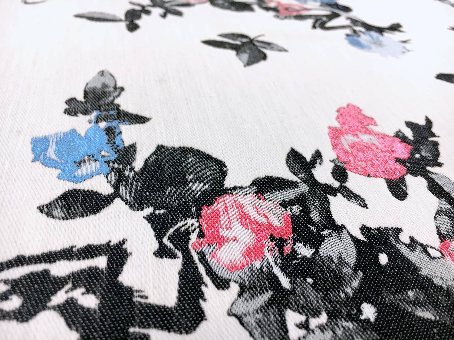 Silk and Cotton Metallic Floral Jacquard Brocade2