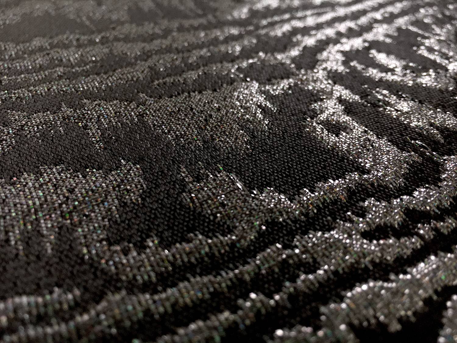 Metallic Moiré Brocade in Black2