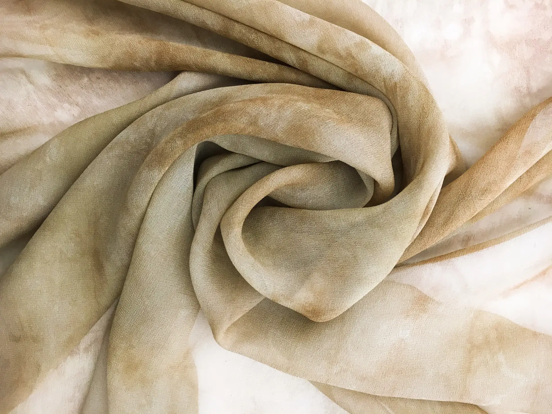 Tie Dyed Silk Chiffon0