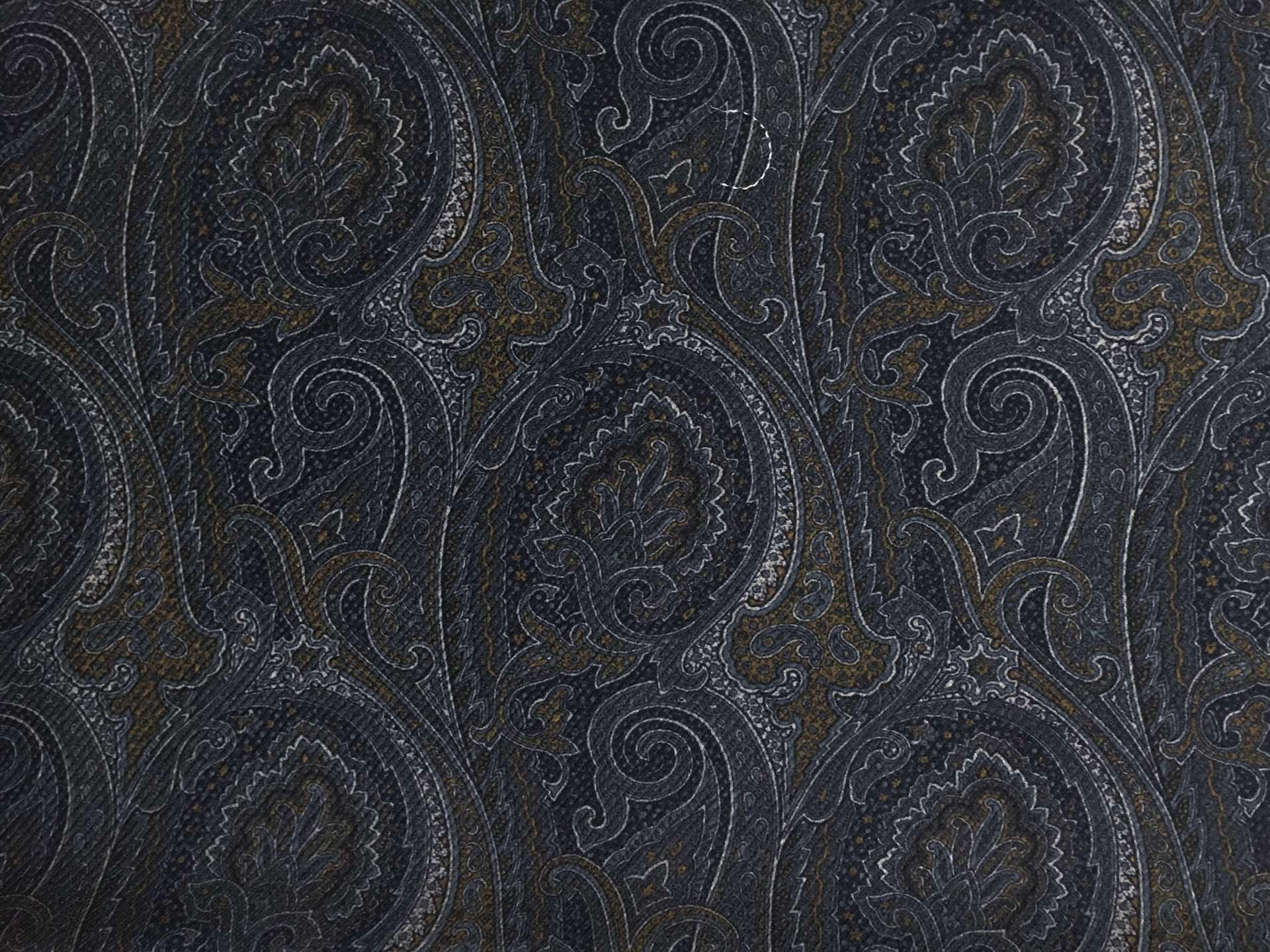 Italian Wool Twill Paisley Print0