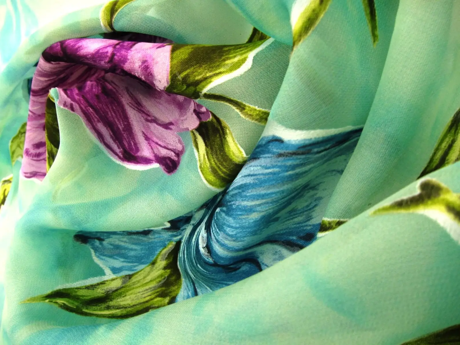 Printed Silk Burn out Chiffon2