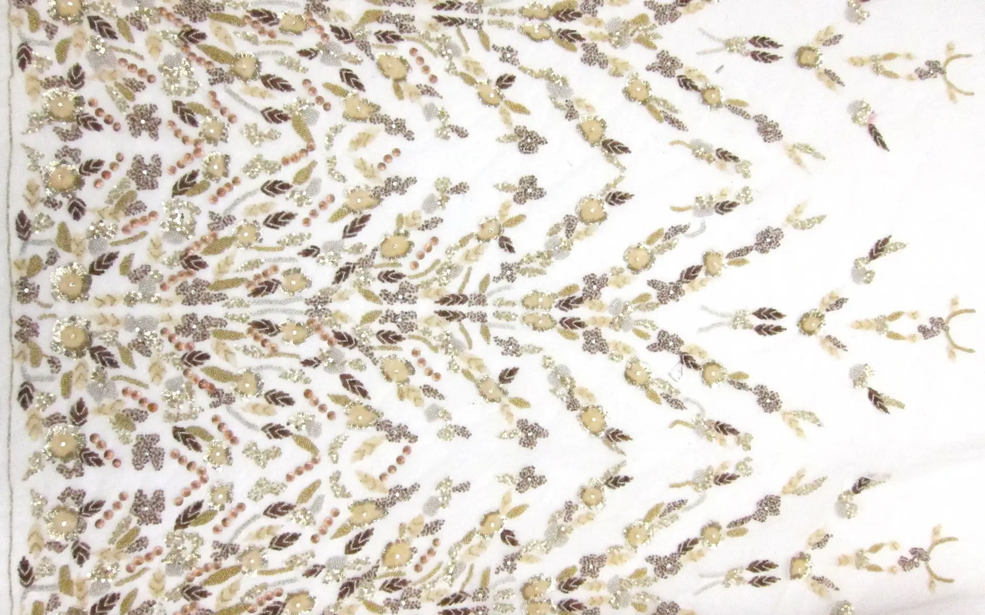 Beads and Sequins Embroidered on Tulle0