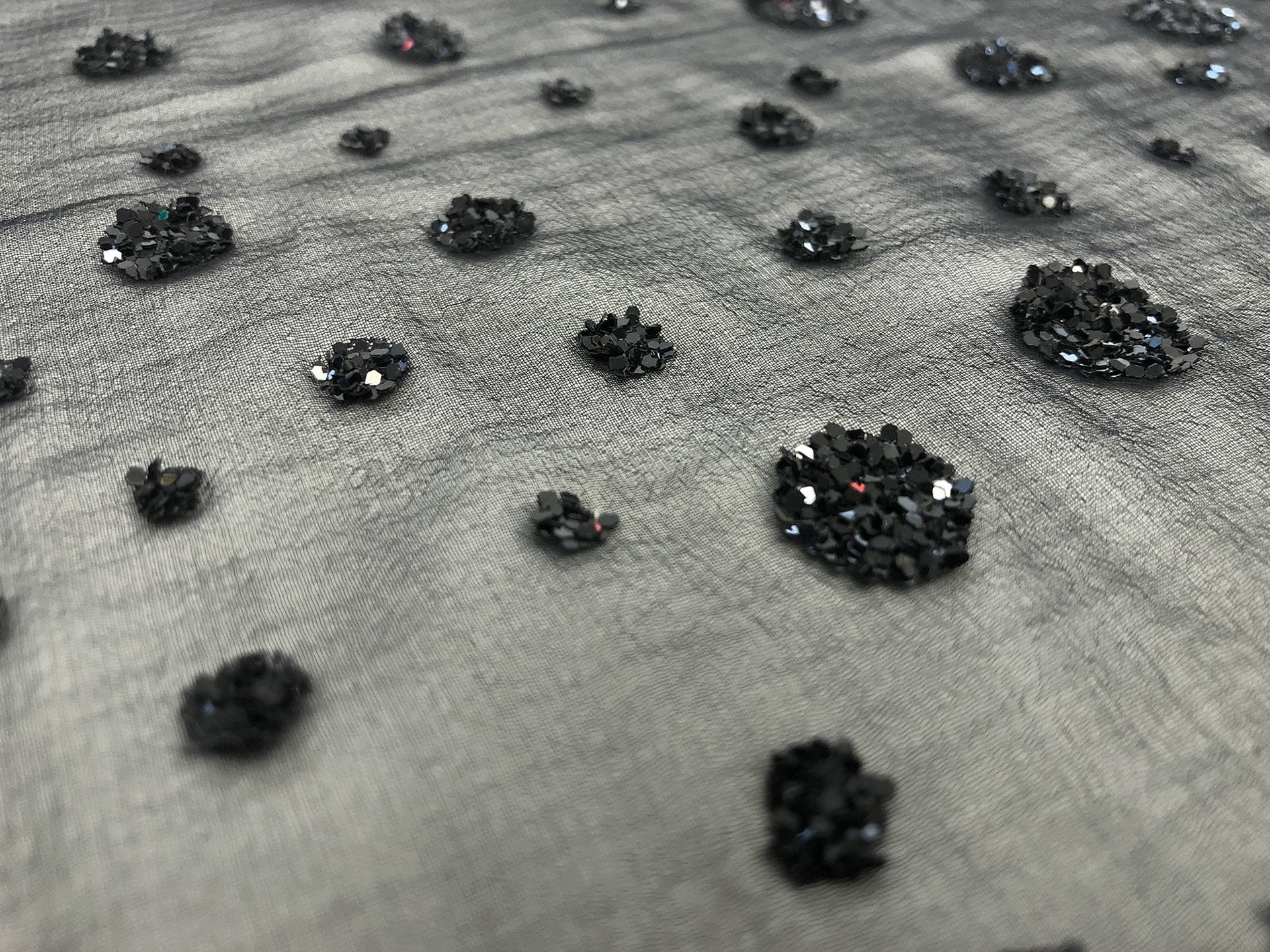 Flocked Glitter on Black Silk Chiffon2
