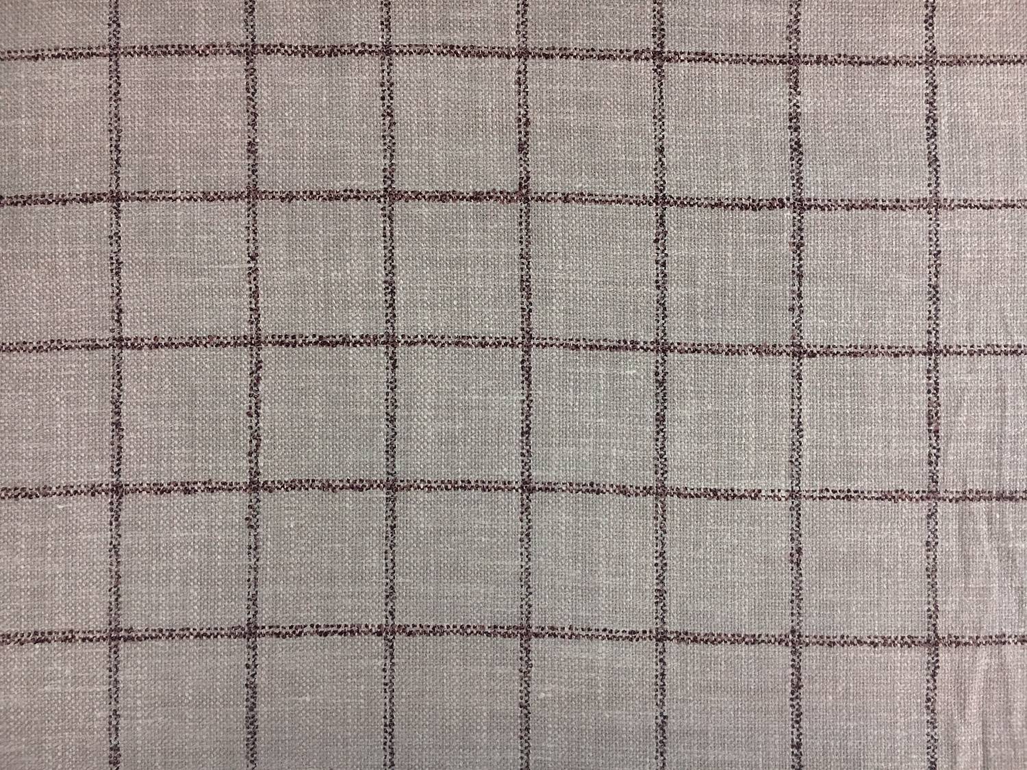 Italian Silk Linen Wool Blend Window Pane in Stone0
