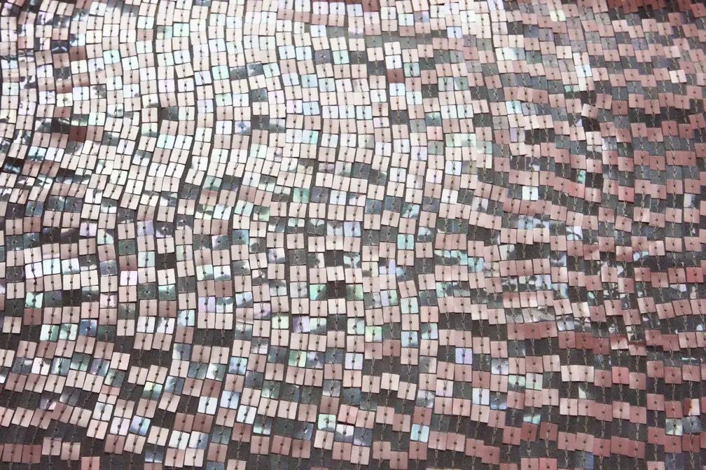 Sequins on Silk Chiffon0