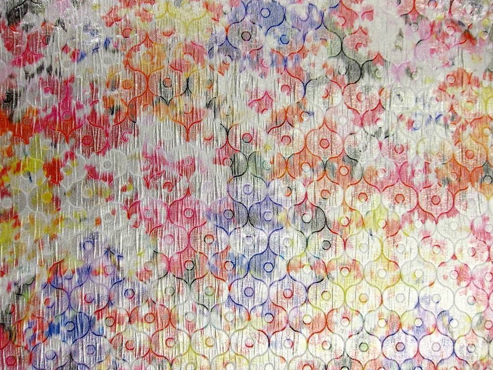 Printed Silk Blend Lamé0