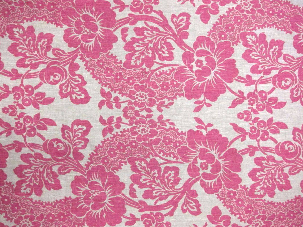 Linen Upholstery Floral Deco Print0