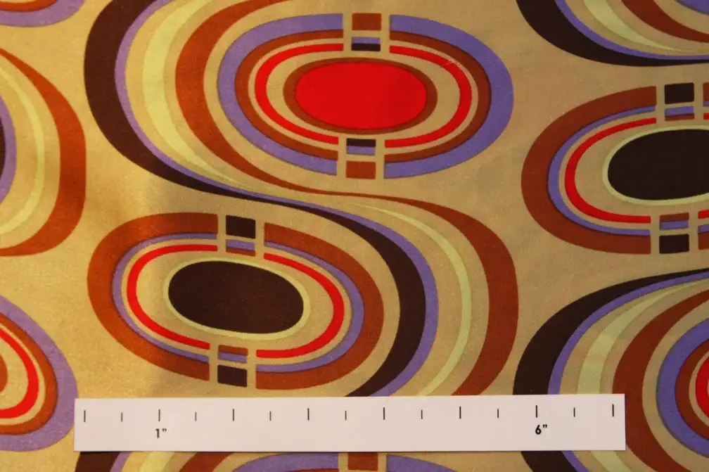 REDUCED Printed Silk Charmeuse0