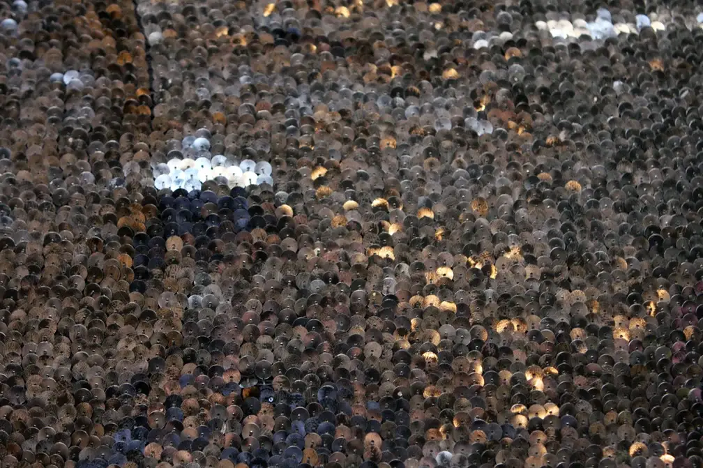 Sequins on Silk Chiffon1