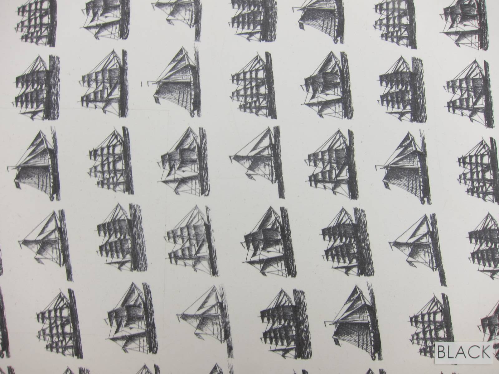 Printed Silk Chiffon (in Black)1