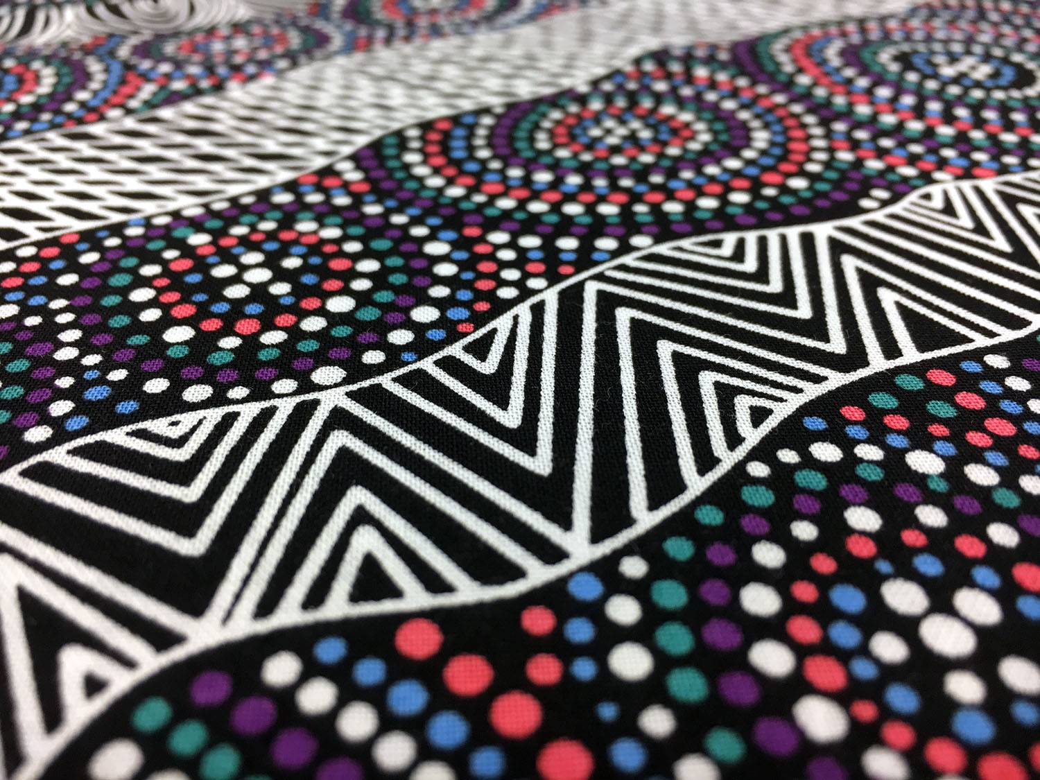 Australian Cotton Print With Aboriginal Motif 2