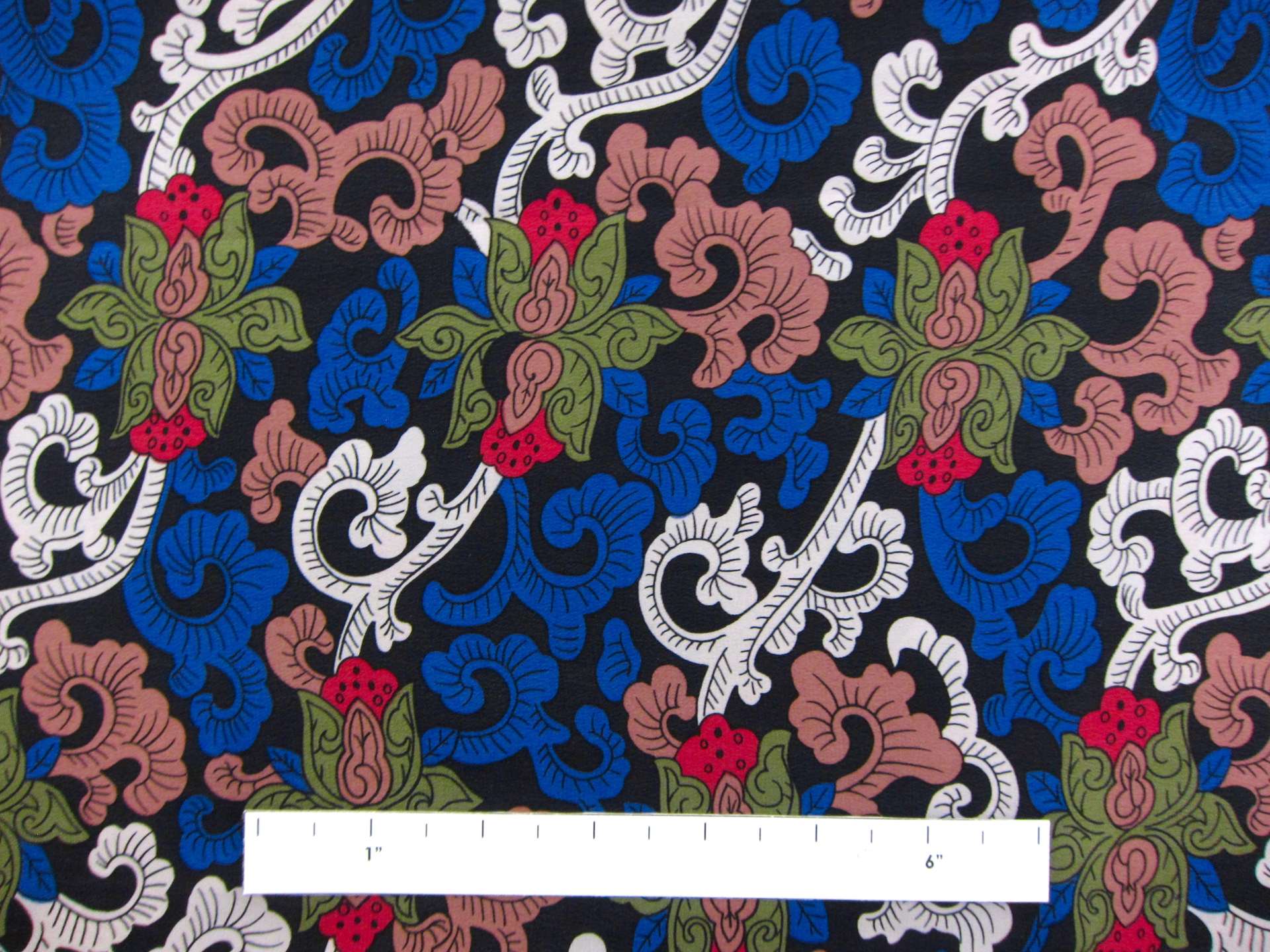 REDUCED Printed Silk Crepe de Chine0