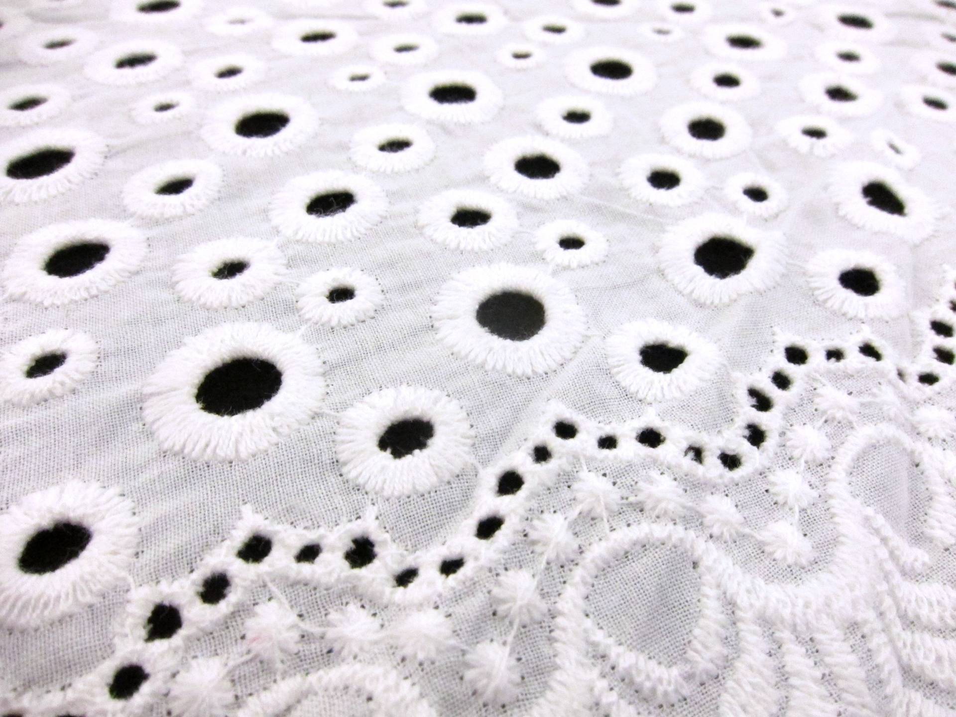 Cotton Eyelet in White2