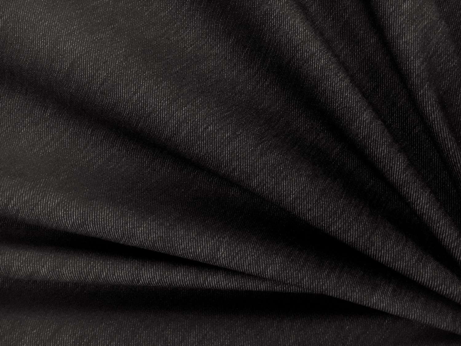 Denim Look Cotton Blend 4 Way Stretch in Black0
