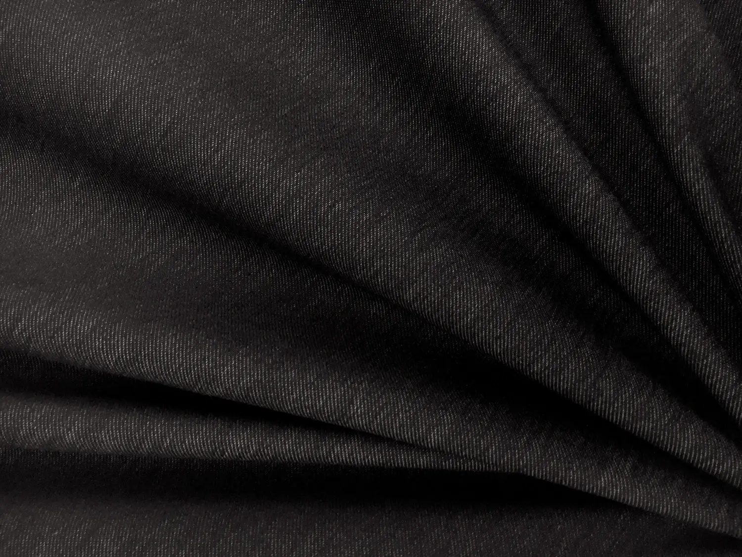 Denim Look Cotton Blend 4 Way Stretch in Black0