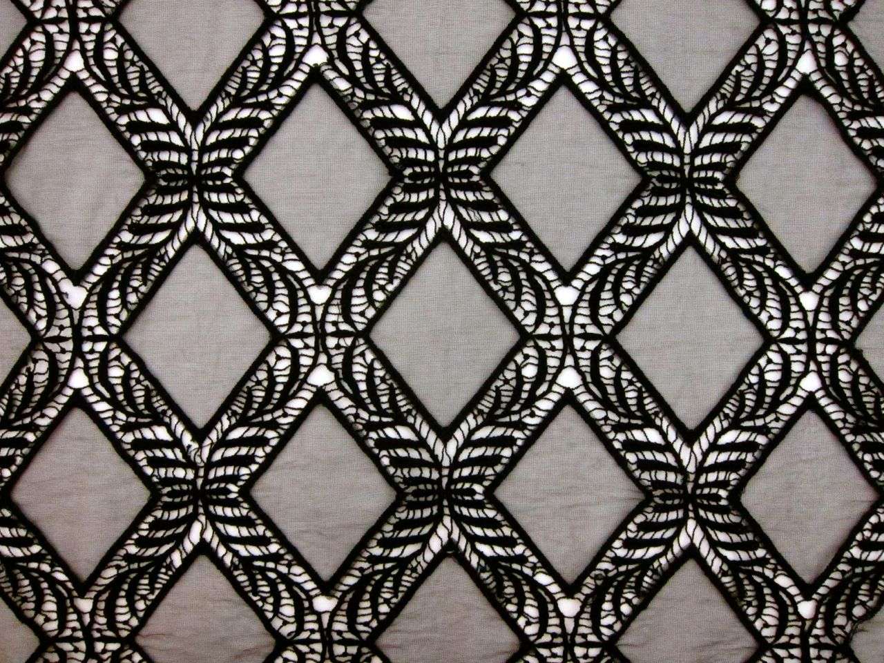 Novelty Embroidered Cut Out Tulle0