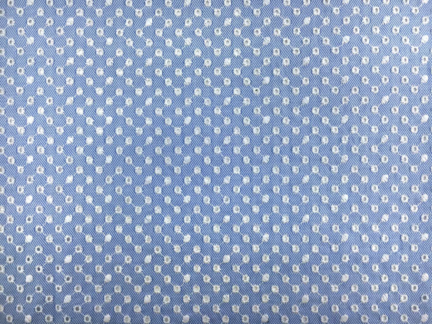 Japanese Cotton Eyelet over Herringbone0