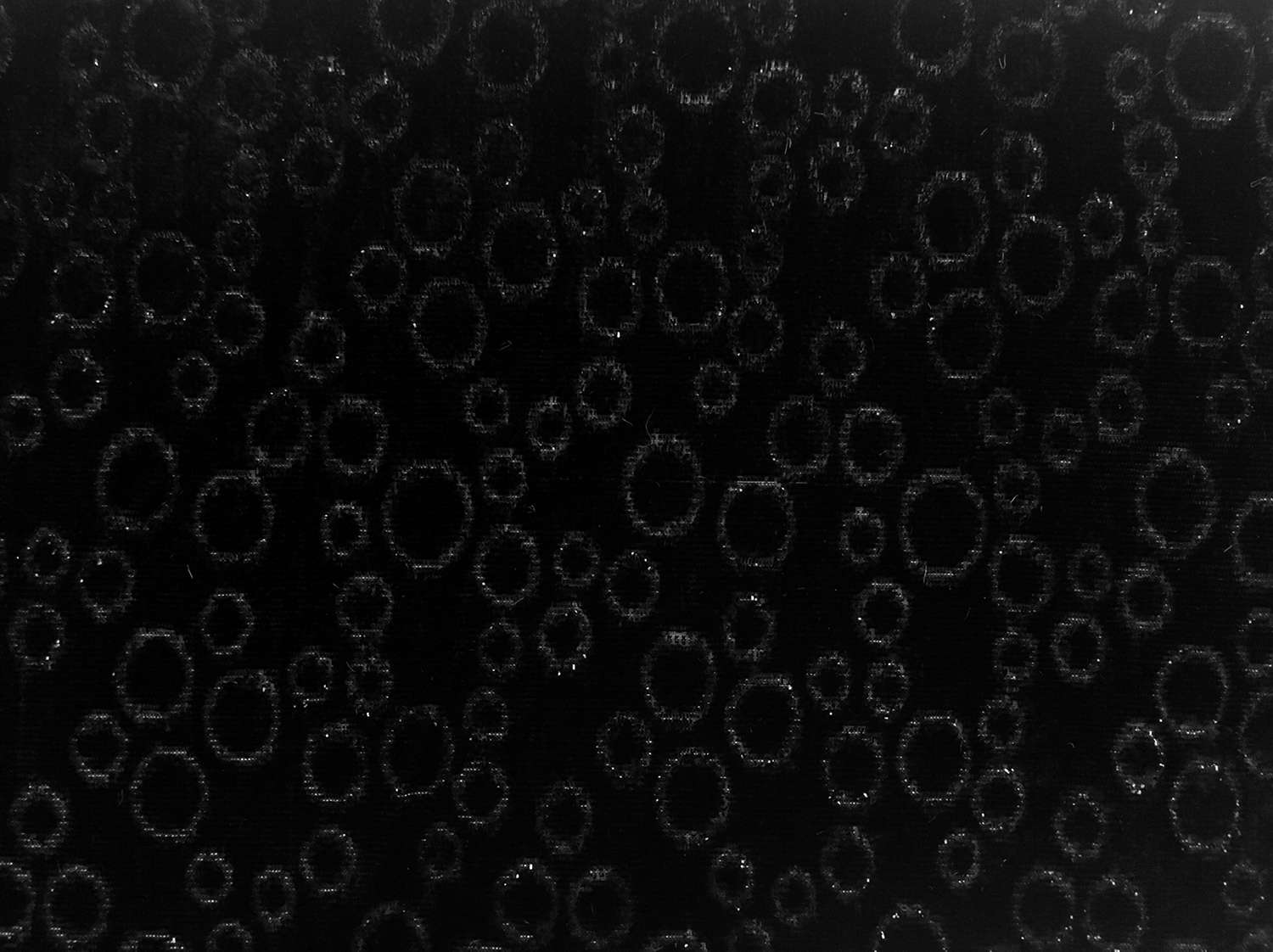 Silk Lurex Panne Velvet with Circles in Black0