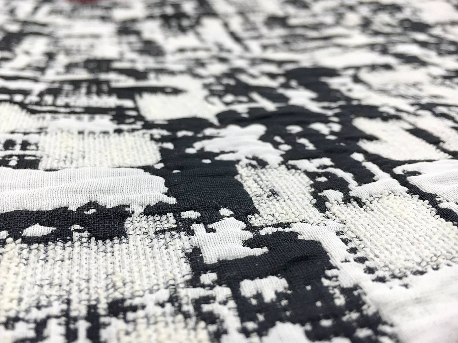 Abstract Geometric Brocade in Midnight Navy0