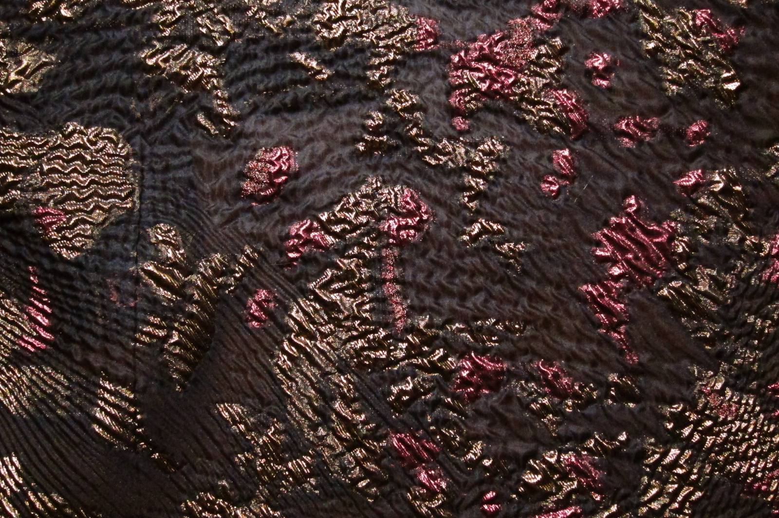 Silk Blend Metallic Fil Coupé Organza0