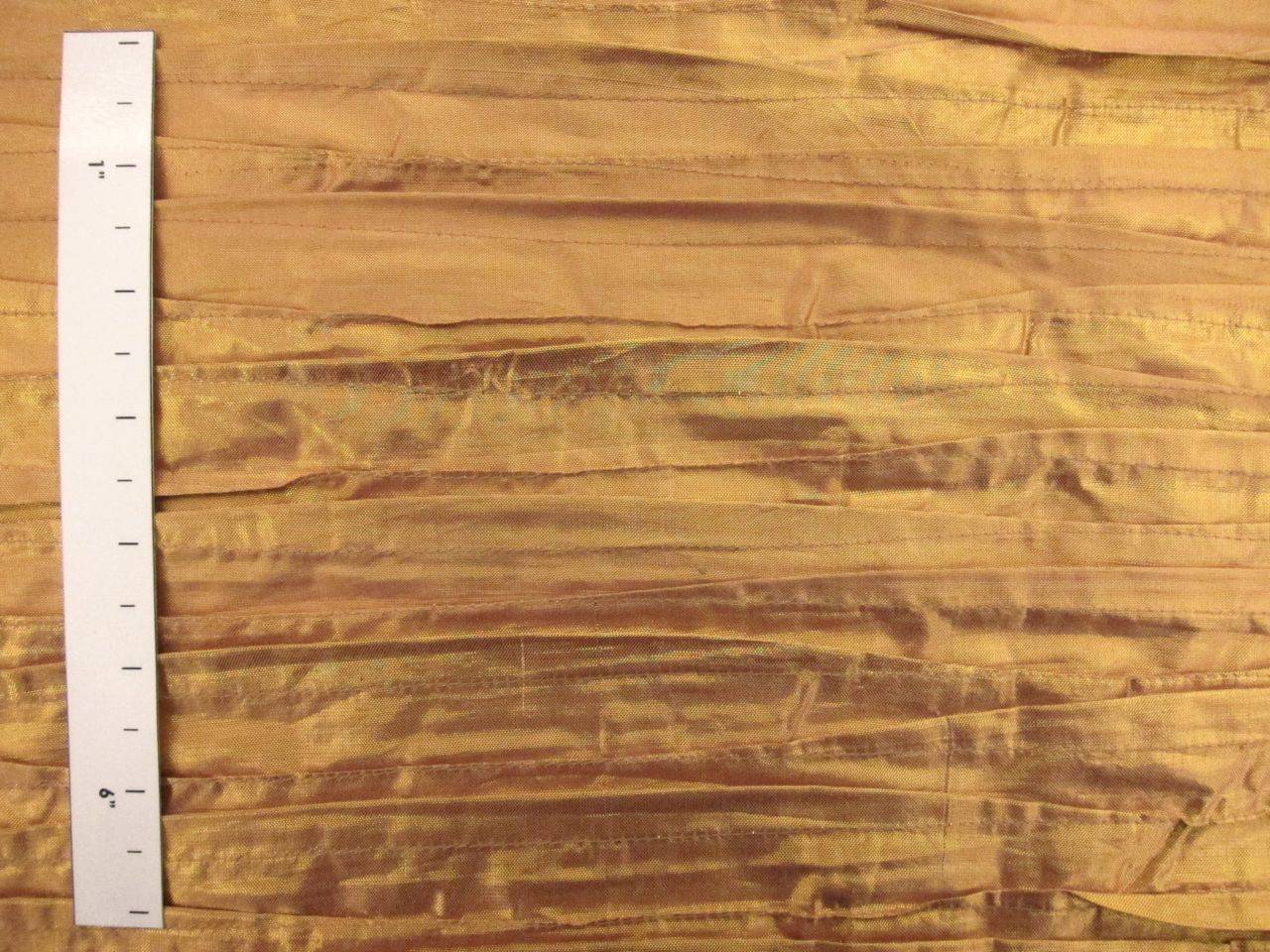 Iridescent Metallic Tucked Silk Shantung1