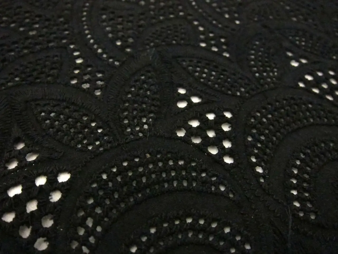Cotton Eyelet in Black2
