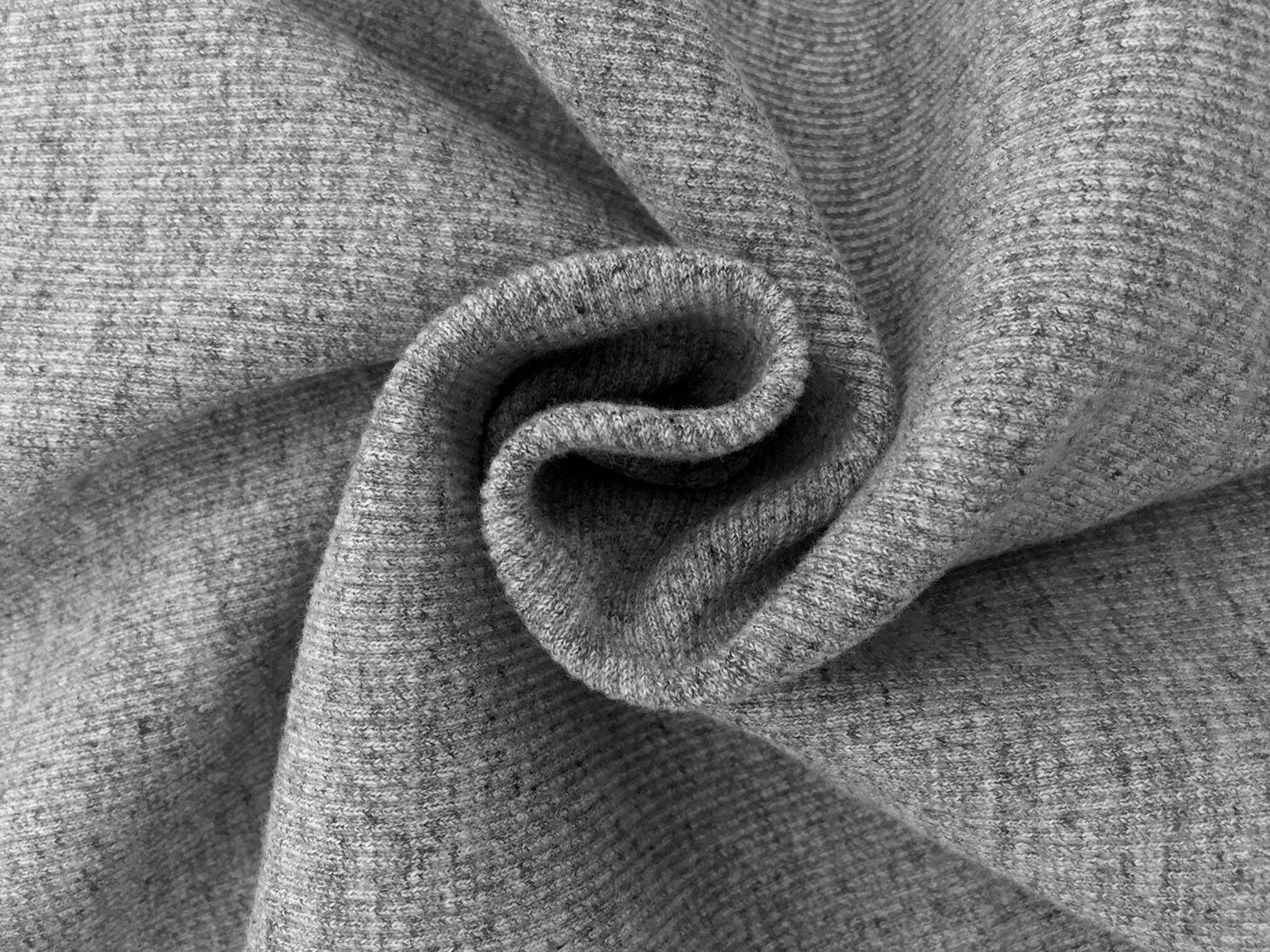 Japanese Cotton Rib Knit in Dark Heather Grey2
