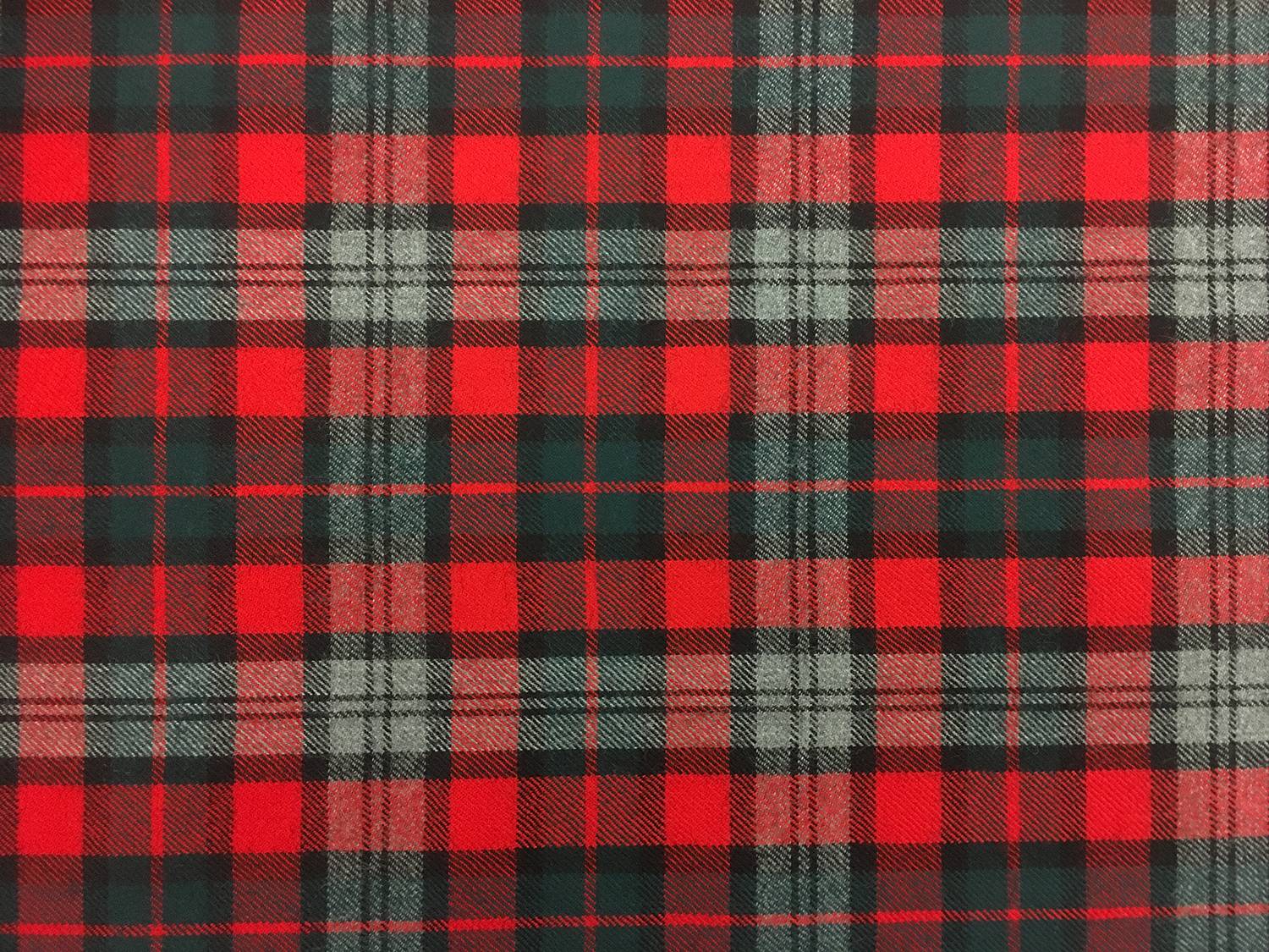Italian Virgin Wool Plaid0