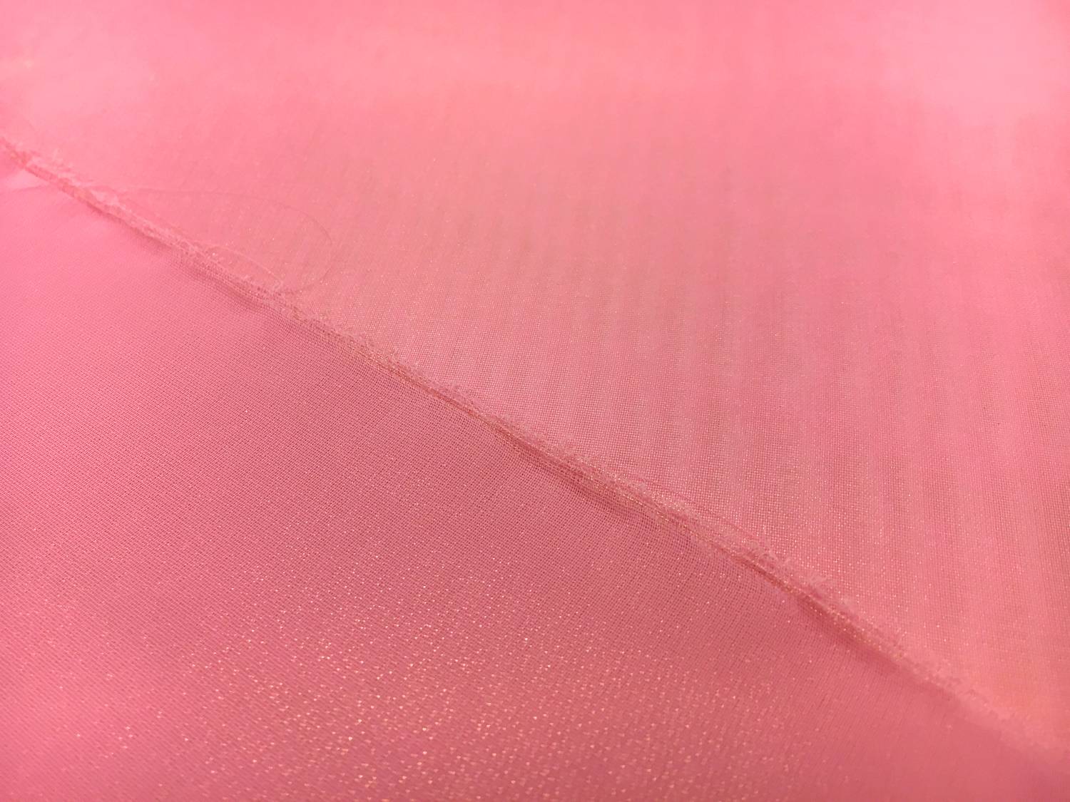 Microfiber Gold Metallic Chiffon in Bubblegum Pink1
