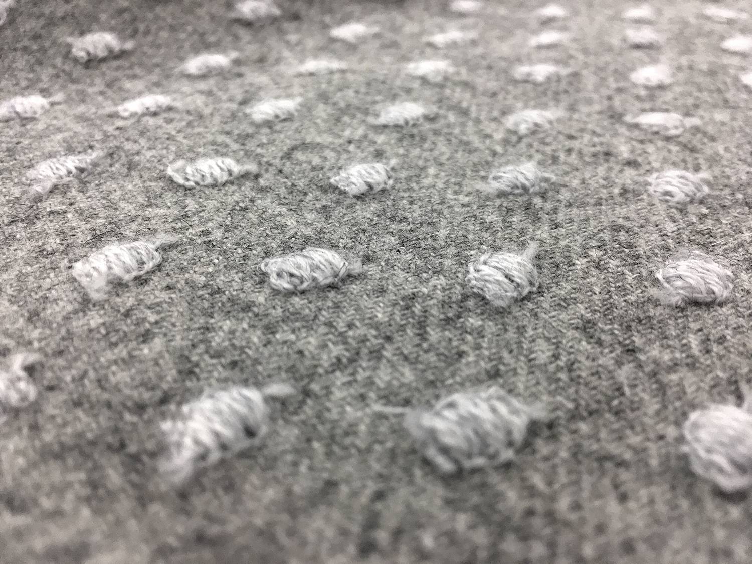 Cotton Wool Flannel With Embroidered Dots2