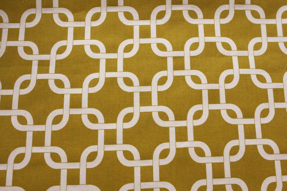 Printed Cotton Canvas in Chartreuse