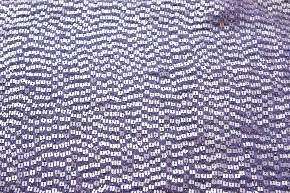 Sequins on Silk Chiffon0
