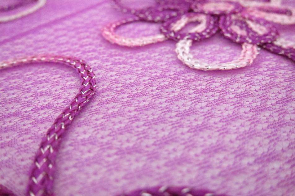 Metallic Ribbon Embroidered Souffle2